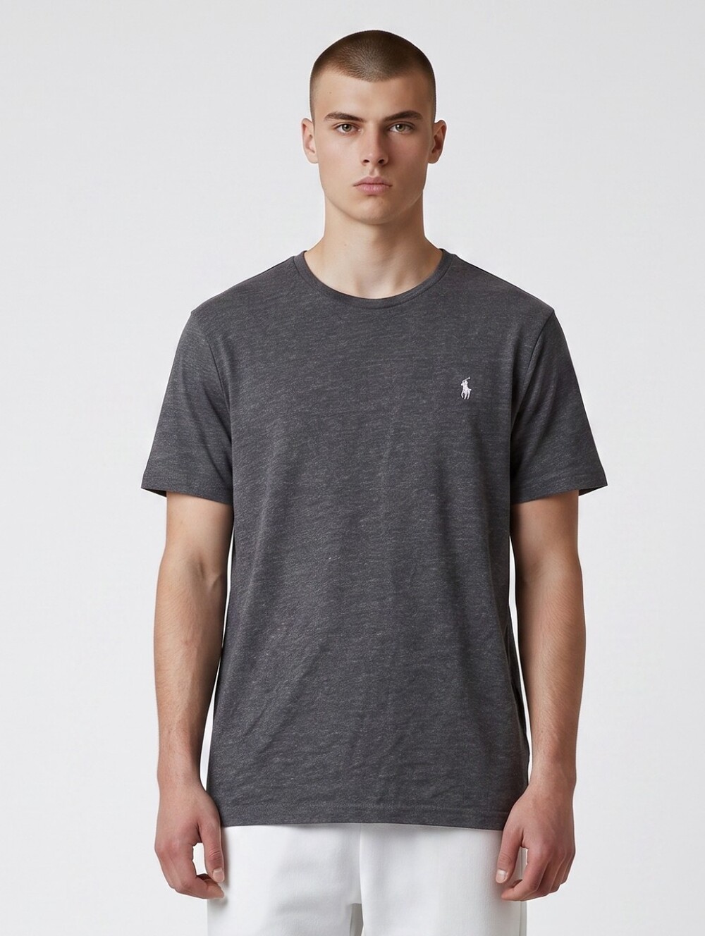 Polo by Ralph Lauren Heather Charcoal Gray Short Sleeve Crew Tee